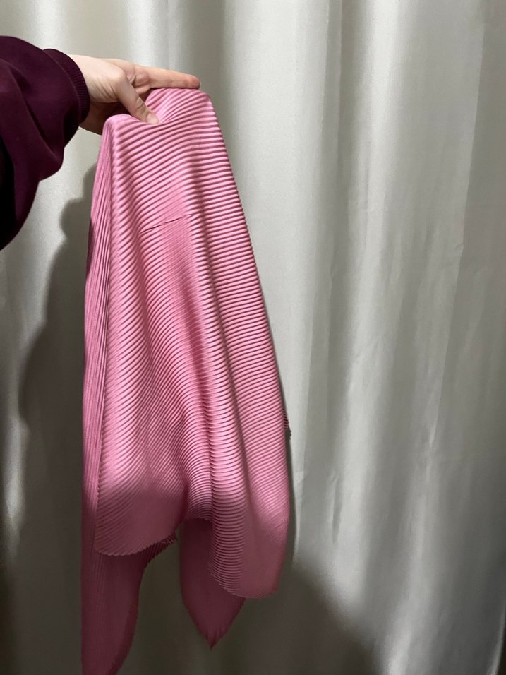 Piliseli Pembe Kadın Şal - Görsel 2