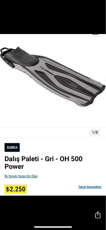 Decathlon Dalış Paleti