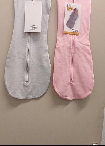 Yenidoğan kundak gri ve pembe