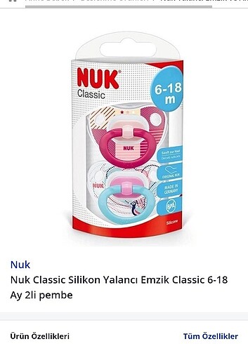 Nuk 6 18 slikon emzik