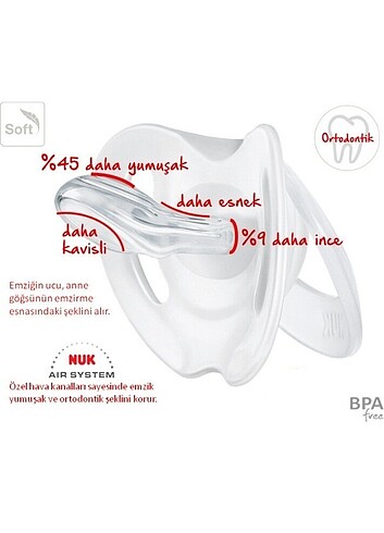Beden pembe Renk Nuk 6 18 slikon emzik
