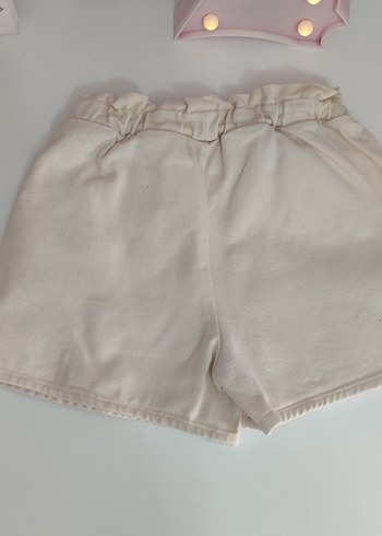 Bej Keten Rahat Kesim Kız Etekli şort lc waikiki - Görsel 5