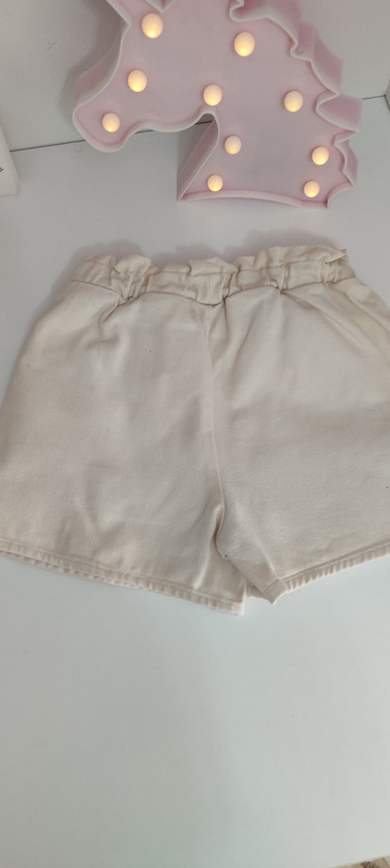 Bej Keten Rahat Kesim Kız Etekli şort lc waikiki - Görsel 5