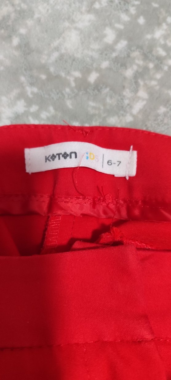 6_7 yaş koton kumaş kız pantolon - Görsel 5