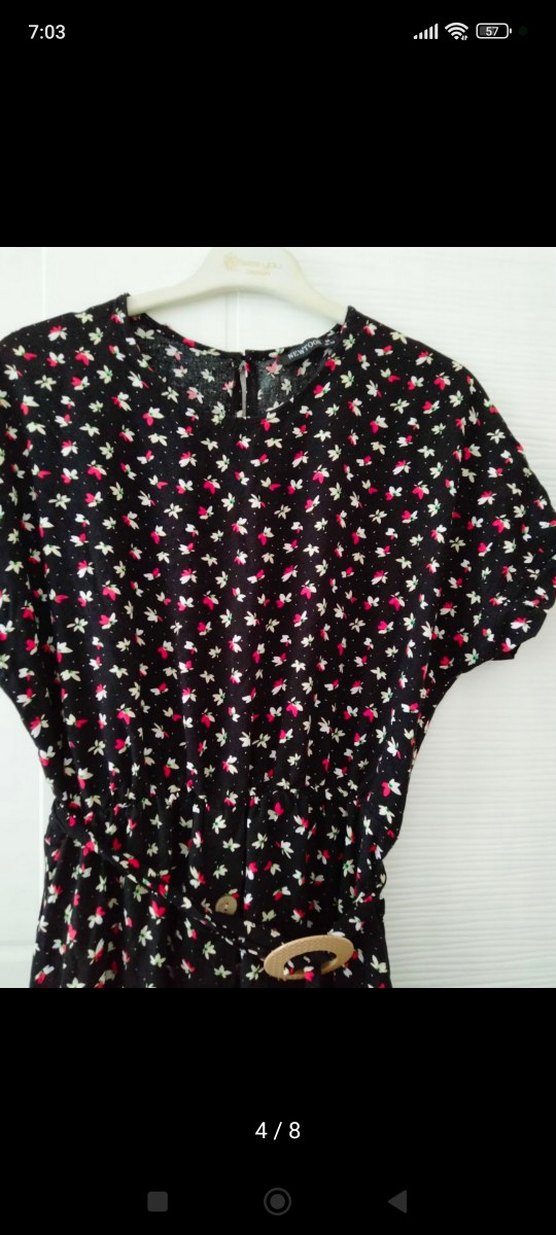 siyah kemerli cepli viskon elbise 38 _40 beden arası - Görsel 3