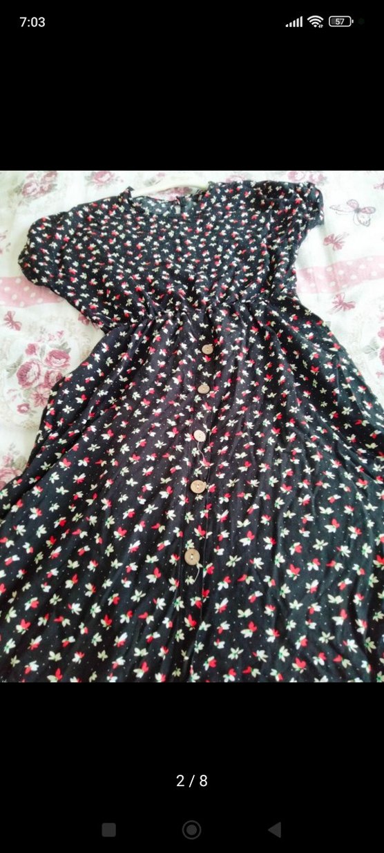 siyah kemerli cepli viskon elbise 38 _40 beden arası - Görsel 2