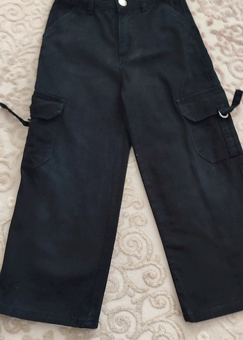 LC Waikiki lc waikiki 6_7 yaş Siyah Bol Kesim yandan cepli pantolon
