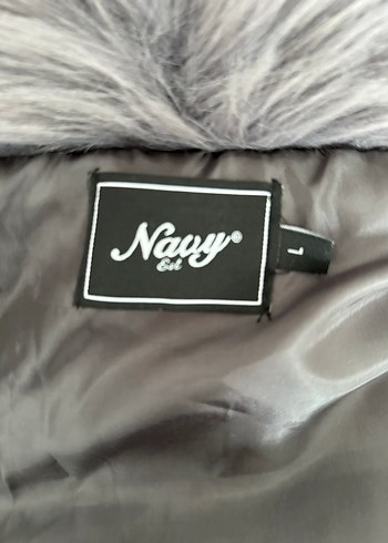 Gri Kadın Kürk Detaylı Midi Mont - Görsel 5