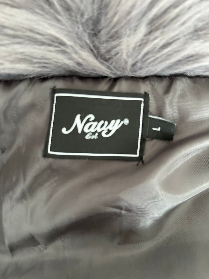 Gri Kadın Kürk Detaylı Midi Mont - Görsel 5