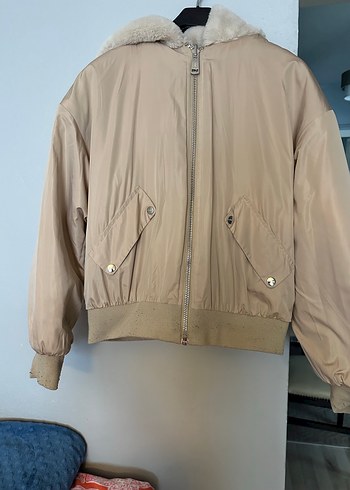 Bej Guess Çift Taraflı Kürk - Görsel 5