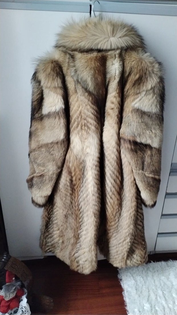 Kahverengi Uzun Kadın Gerçek Tilki Kürk Kaban - Görsel 2