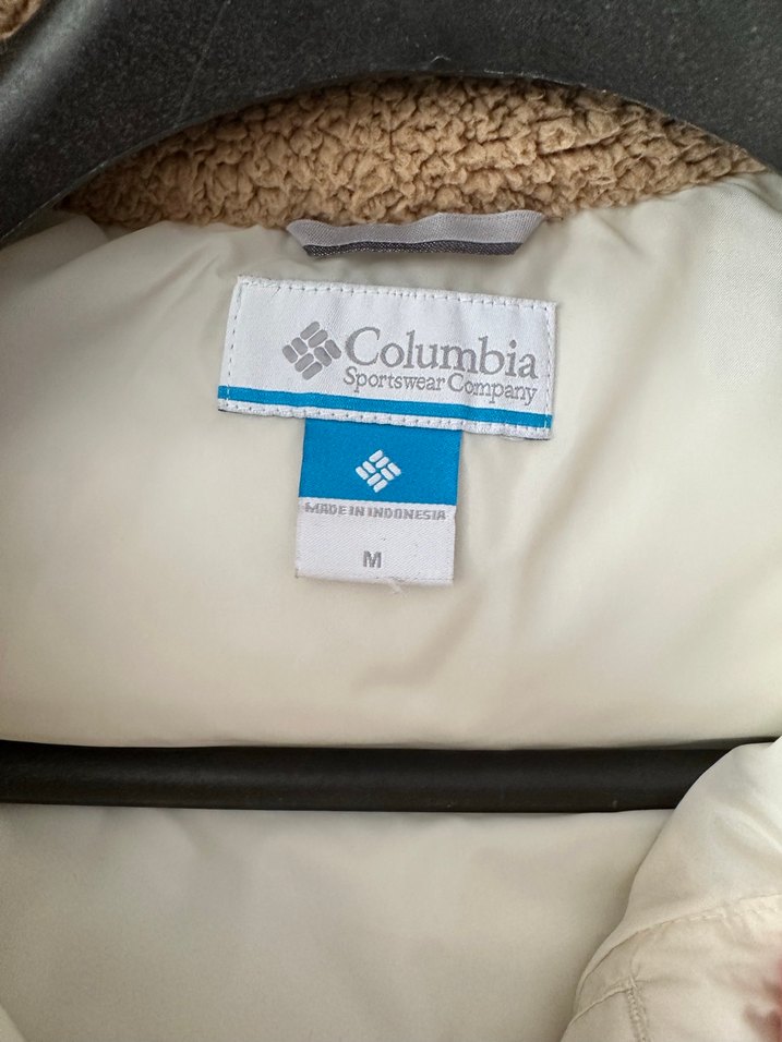 Bej Kadın Midi Kış Montu, Kürk Detaylı - Görsel 4