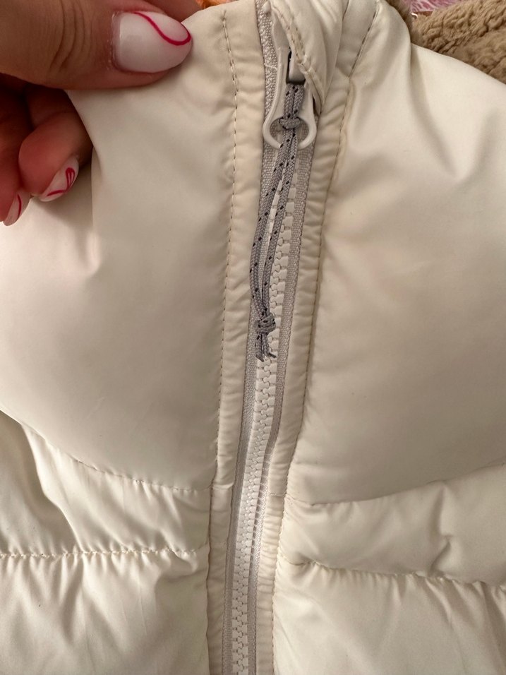 Bej Kadın Midi Kış Montu, Kürk Detaylı - Görsel 5