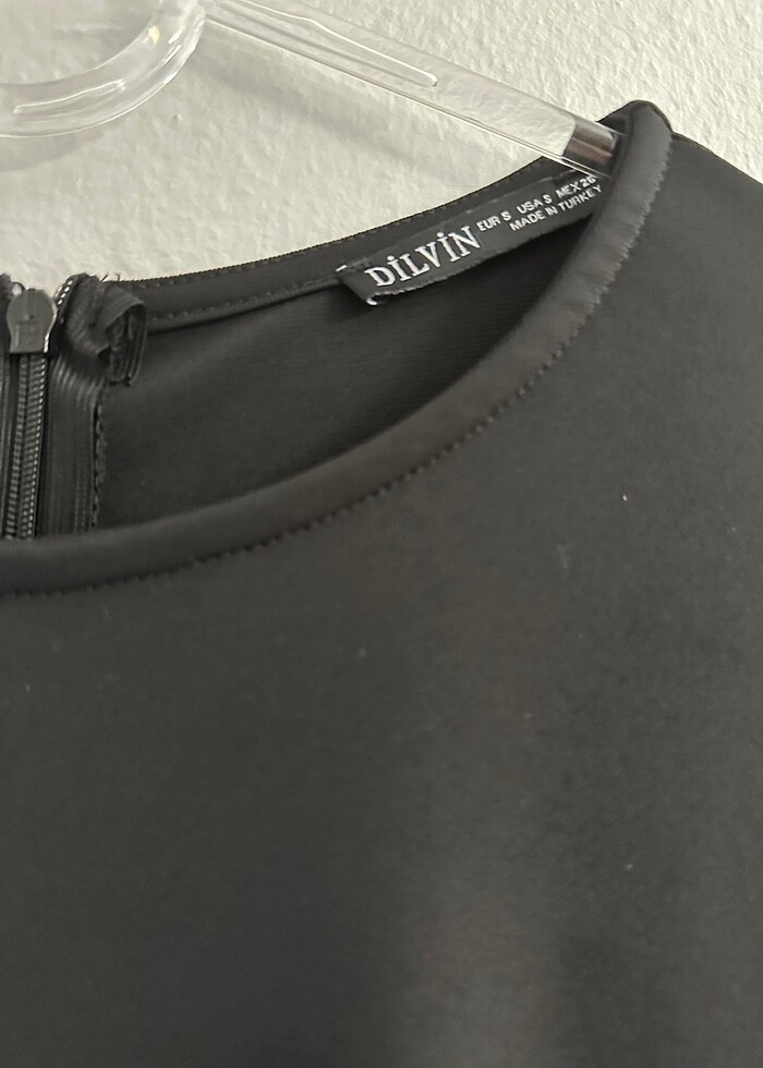 Siyah Mini Elbise - Görsel 5