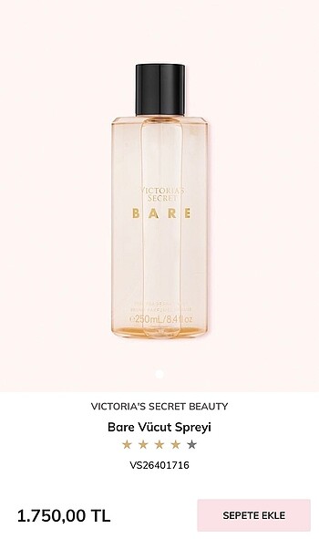 Victoria?s Secret Bare Vücut Spreyi