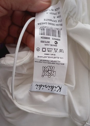 Beyaz Drapeli Midi Abiye Elbise - Görsel 3