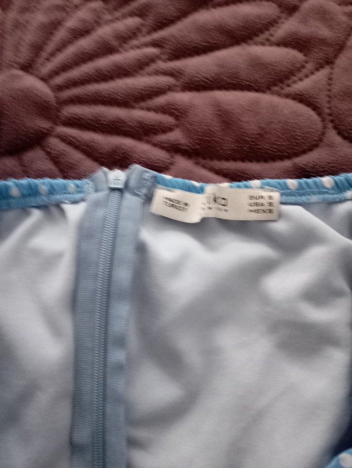 Mavi Puantiyeli Mini Elbise - Görsel 2