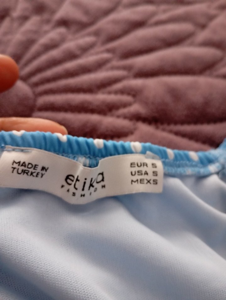 Mavi Puantiyeli Mini Elbise - Görsel 3