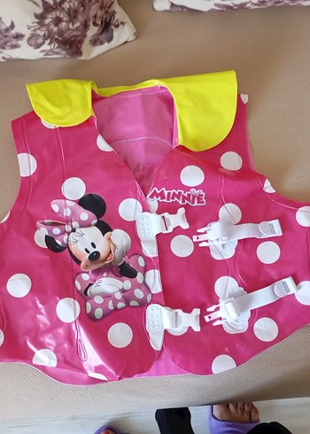 Puantiyeli Minnie Desenli Çocuk Can Yeleği