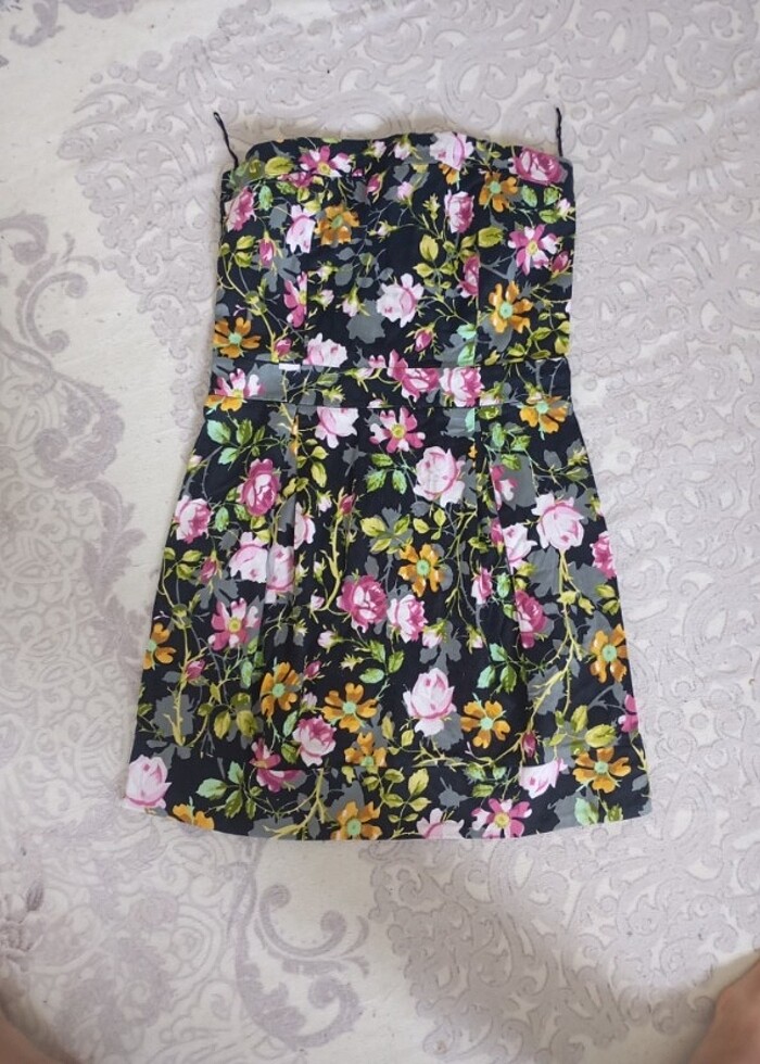 straplez mini elbise  - Görsel 2