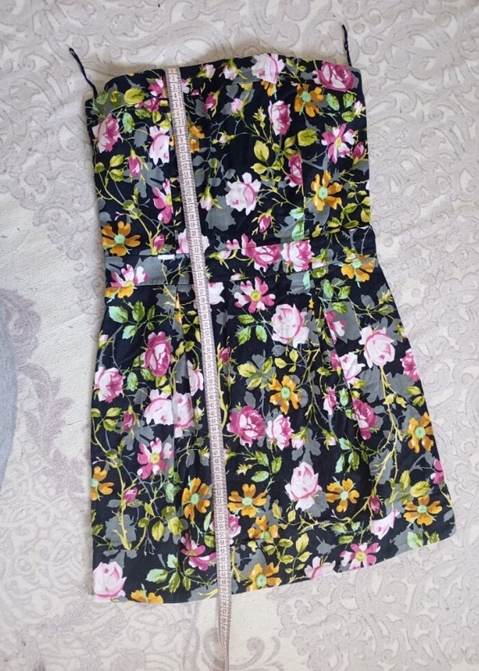 straplez mini elbise  - Görsel 3