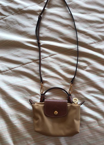 Longchamp marka Bej Deri Kadın Çapraz Çanta - Görsel 7