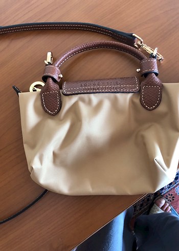 Longchamp marka Bej Deri Kadın Çapraz Çanta - Görsel 3