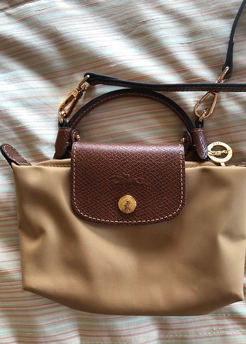 Longchamp marka Bej Deri Kadın Çapraz Çanta - Görsel 4