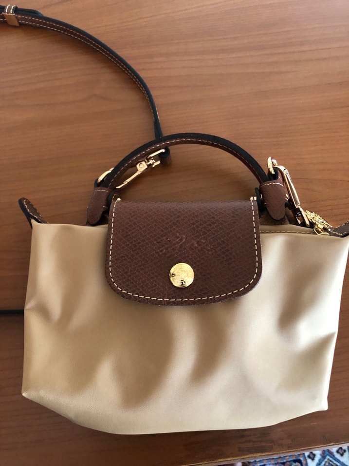 Longchamp marka Bej Deri Kadın Çapraz Çanta - Görsel 2