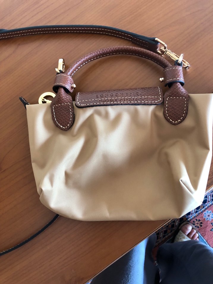 Longchamp marka Bej Deri Kadın Çapraz Çanta - Görsel 3