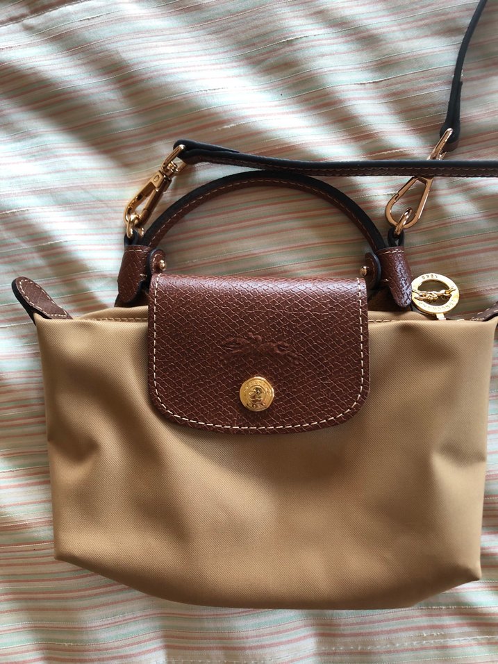 Longchamp marka Bej Deri Kadın Çapraz Çanta - Görsel 4