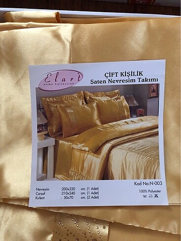 Çift kişilik saten nevresim takımı - Görsel 2