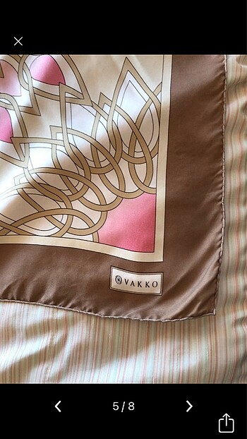 Vakko twil eşarp - Görsel 5