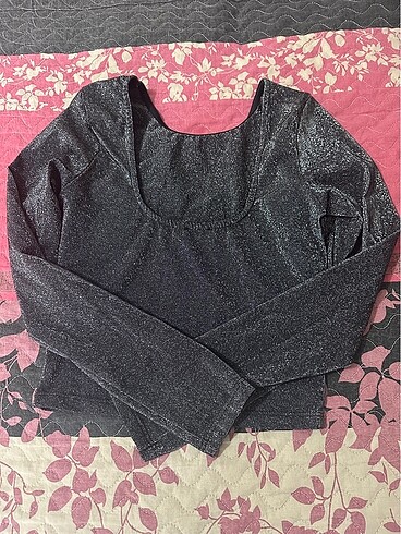 Diğer Simli crop bluz