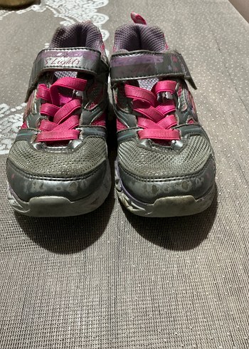 Skechers Kız Çocuk Pembe Desenli Işıklı Spor Ayakkabı