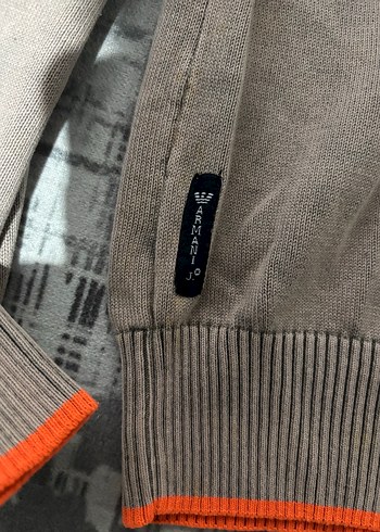 Armani Jeans Armani Gri V Yaka Erkek Triko Kazak
