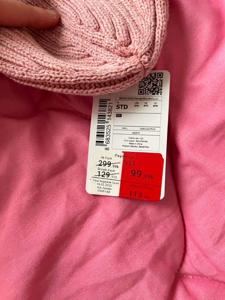 Kadın Pembe Örgü Bere - Görsel 2