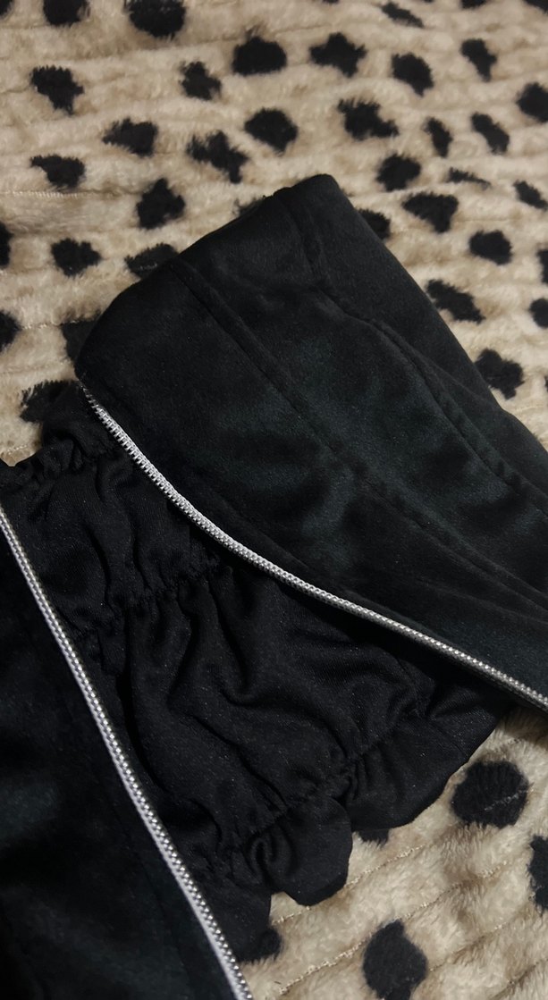 Siyah Fermuarlı Straplez Bustiyer - Görsel 4