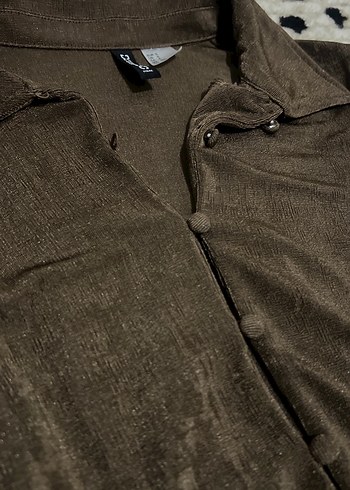 Kahverengi Kadın Kısa Kollu Gömlek - Görsel 3