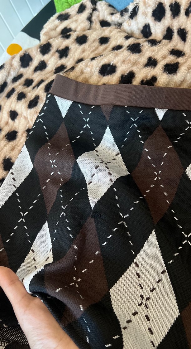 baklava desenli mini etek - Görsel 4