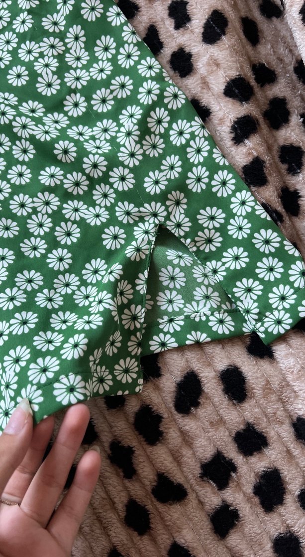 Yeşil Çiçekli Elbise - Görsel 2