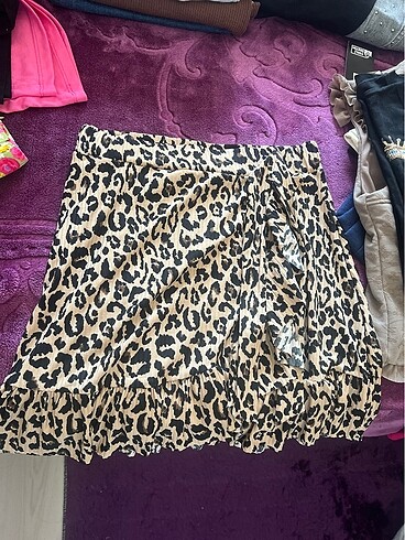 leopard etek