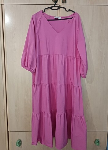 xl Beden pembe Renk Elbise