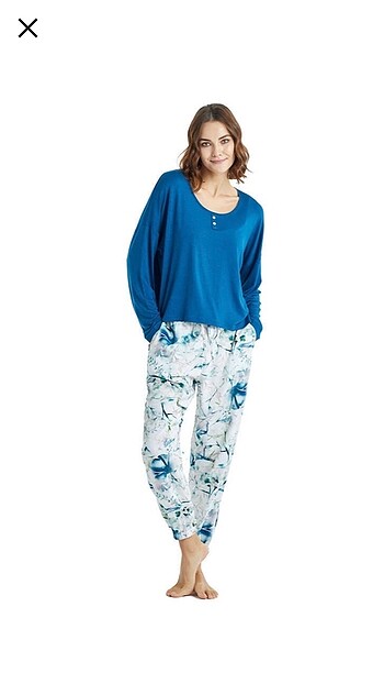 Mavi Kadın Pijama Takımı