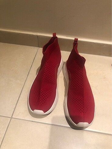 Zara Zara Kırmızı Çorap Sneaker