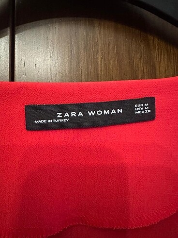 m Beden Zara Kırmızı Bluz