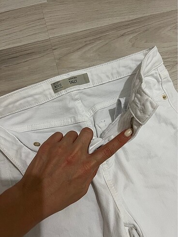 xs Beden beyaz Renk Beyaz bol paça pantolon jean