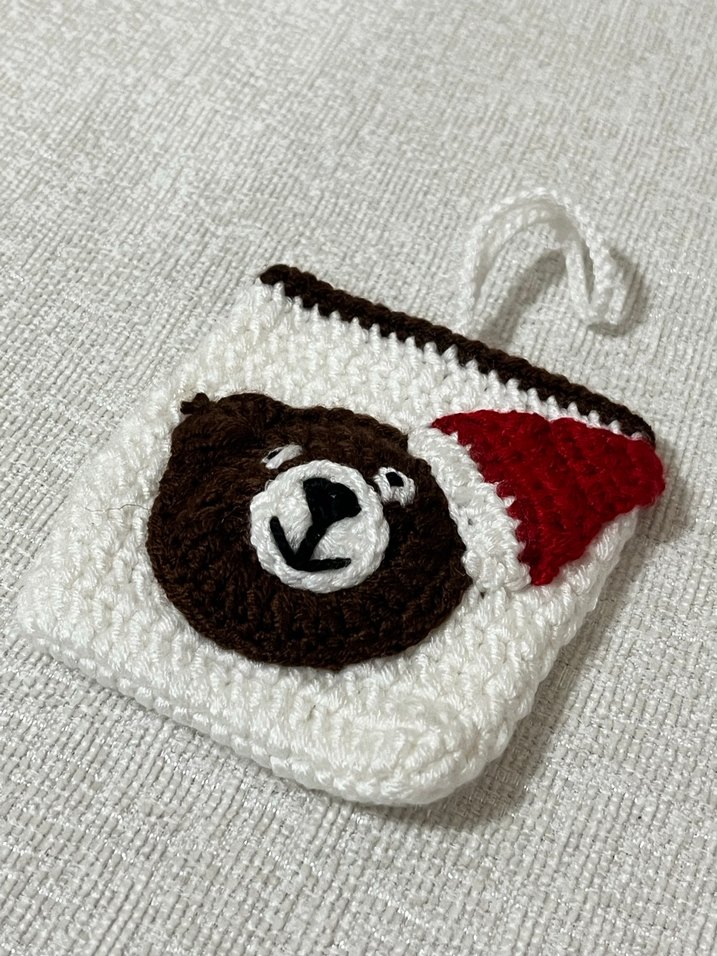 Kahverengi Nakışlı Bozuk Para Cüzdanı - Görsel 2