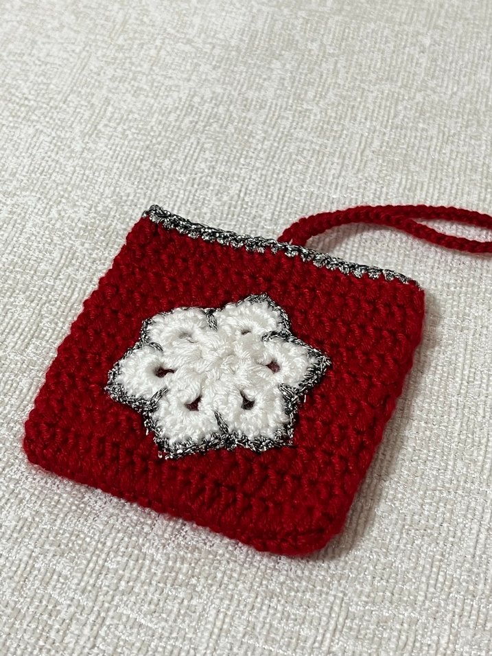 Nakışlı Kırmızı Bozuk Para Cüzdanı - Görsel 2