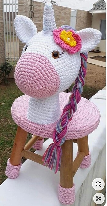 Çocuk amigurumi tabure